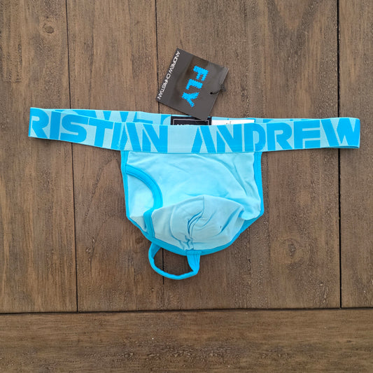 Andrew Christian 93243 Fly Y-Back Thong Blue Large