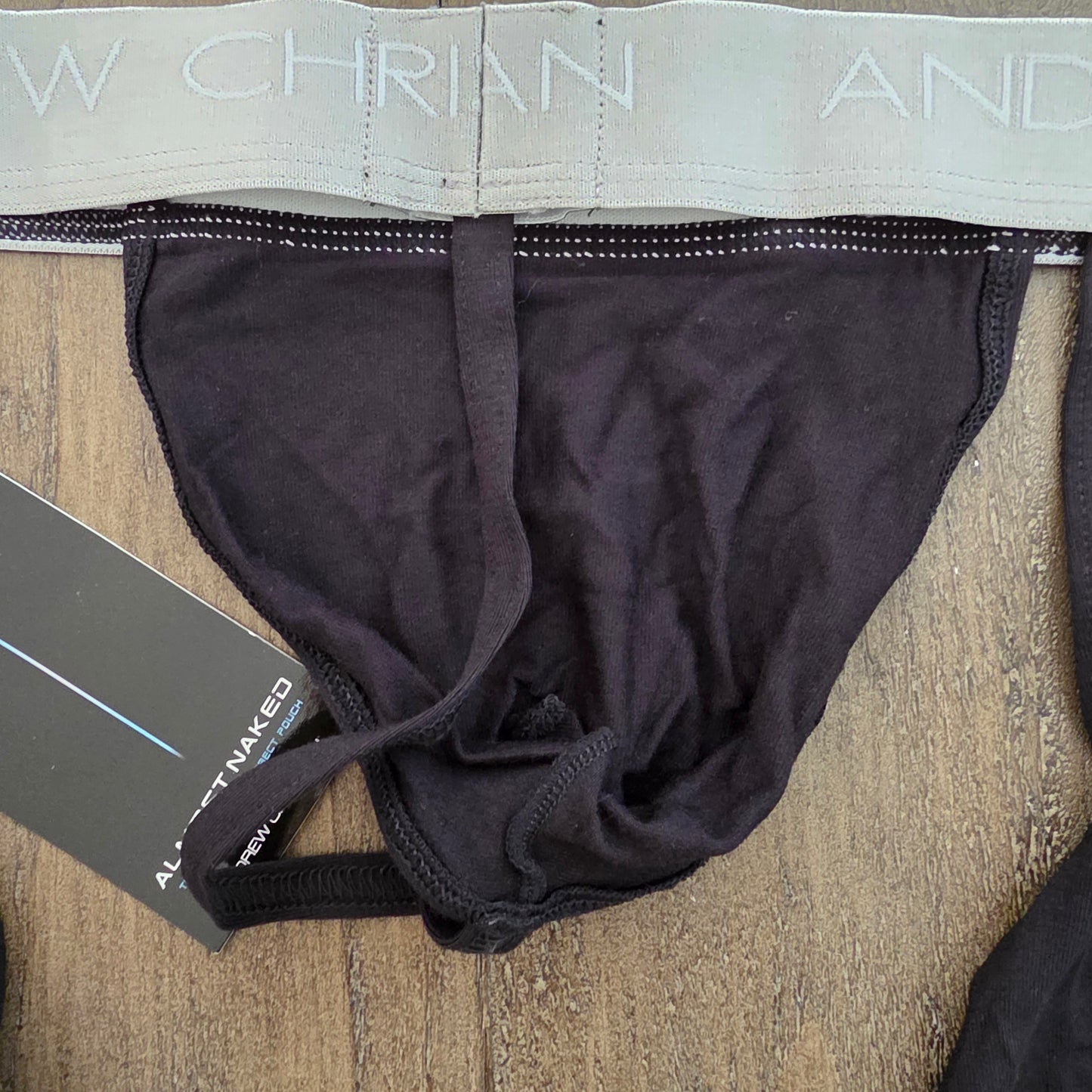 Andrew Christian 9547 Almost Naked Chap Thong Black Medium