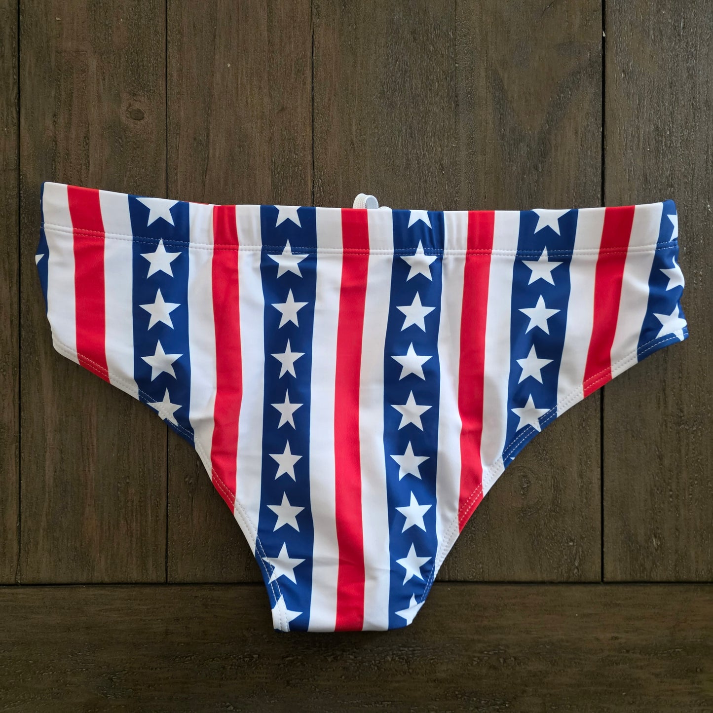 Men's Swim Bikini Briefs Patriotic Stars and Stripes Print Multicolor XXL