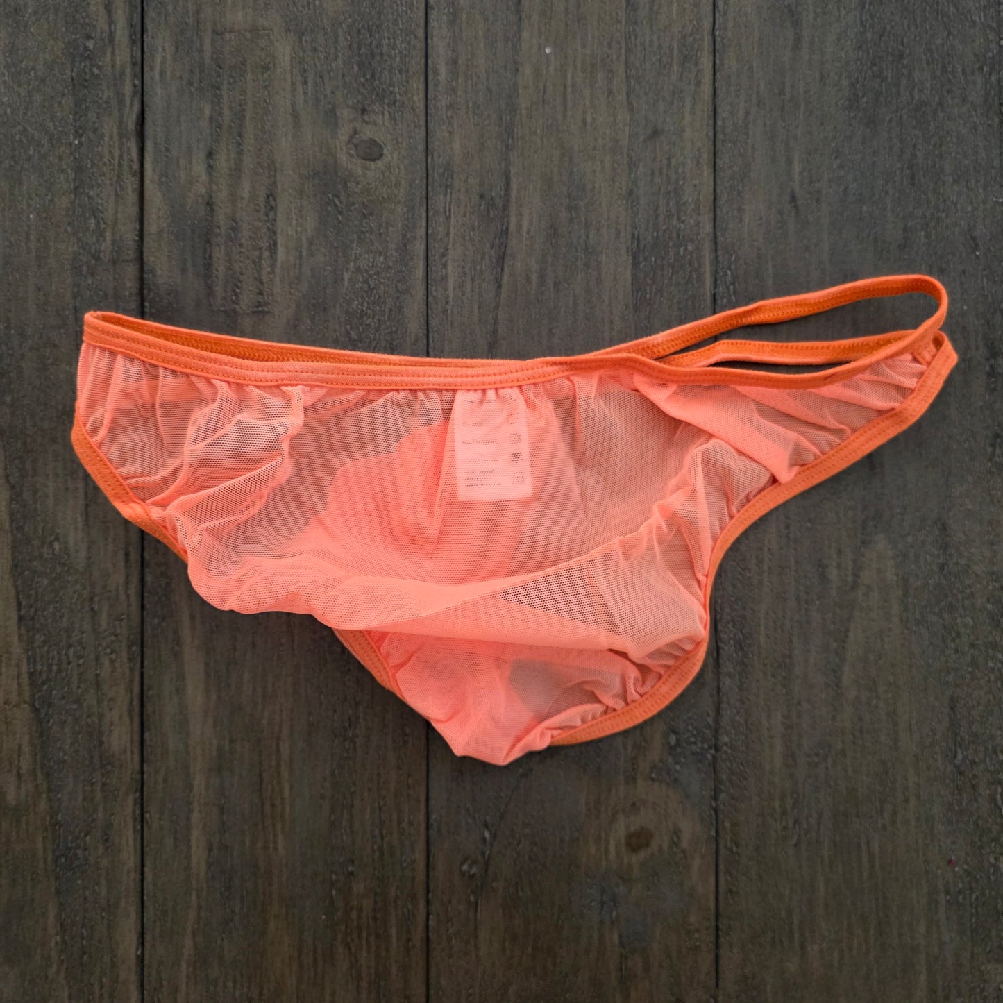 Body Aware Teardrop Mesh Brief Mens Orange Medium