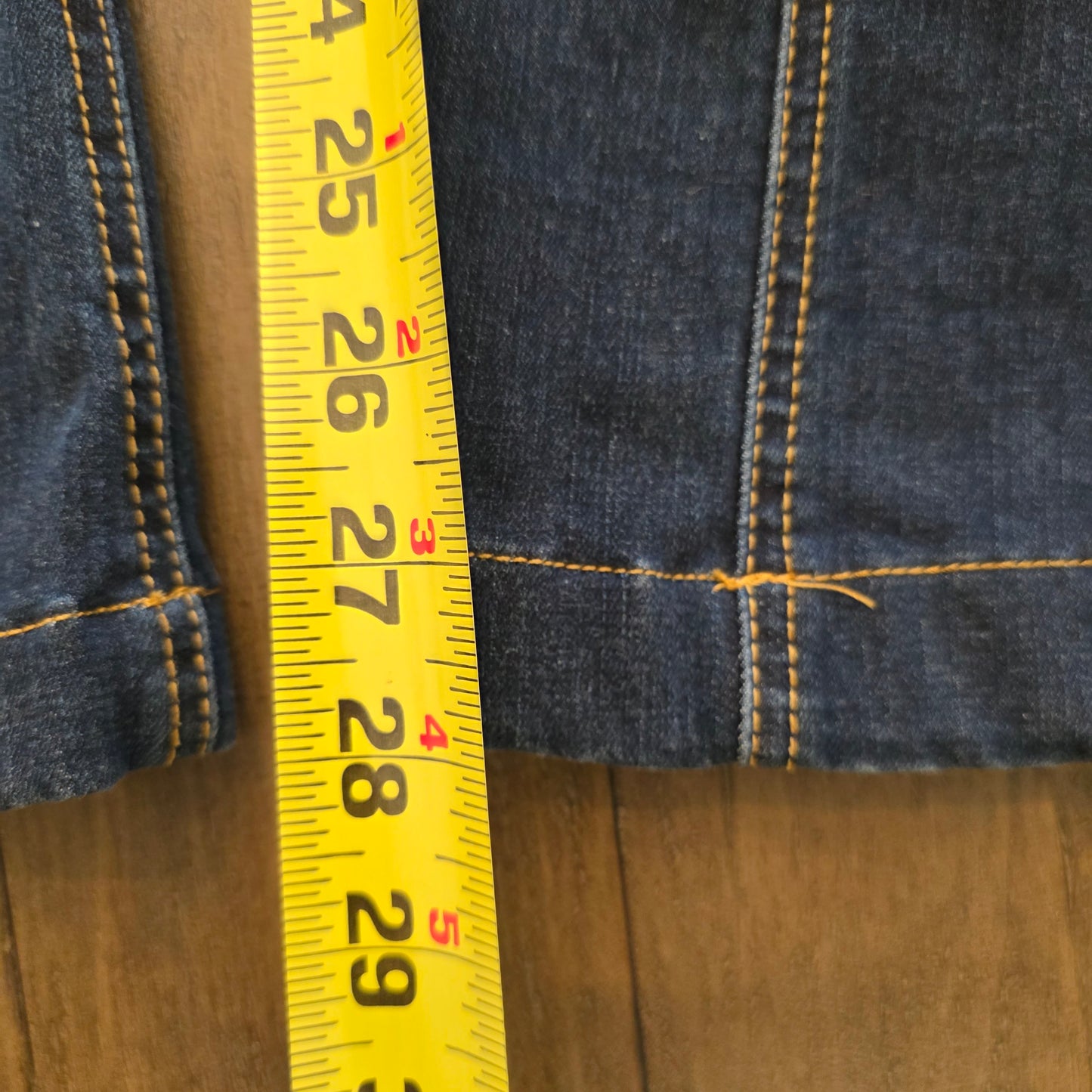 Rufskin Dug Stretch Cotton Side-Tie Jeans Distressed 34" x 28"