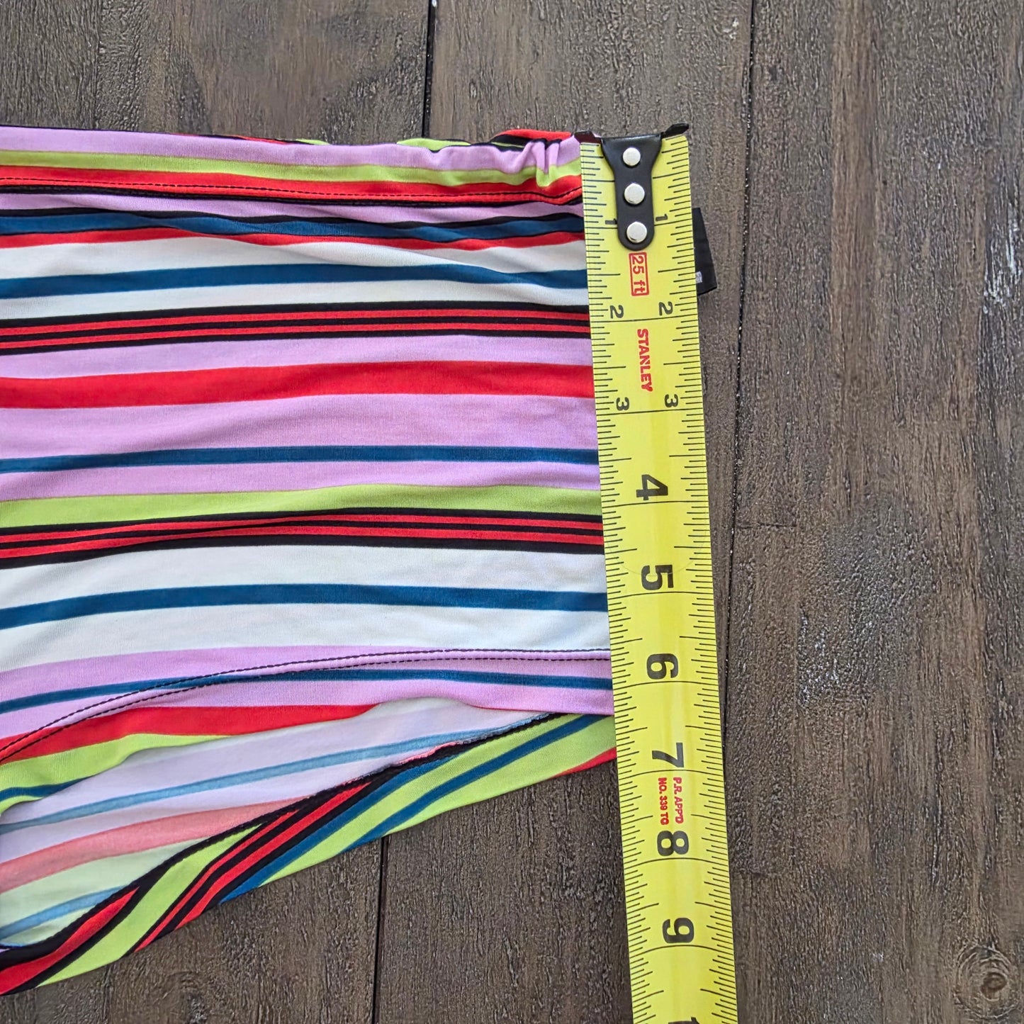 N2N Bodywear Vintage Swim Trunks Pinl Stripes XL