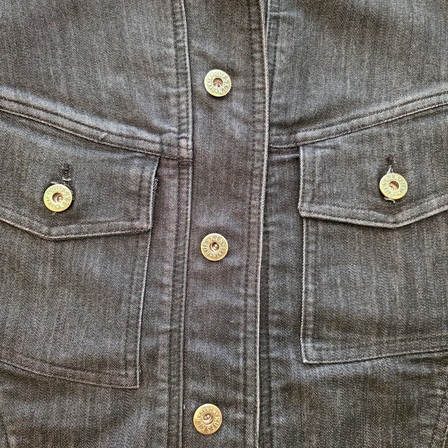 Rufskin Stretch Denim Button Up Vest Medium / Large