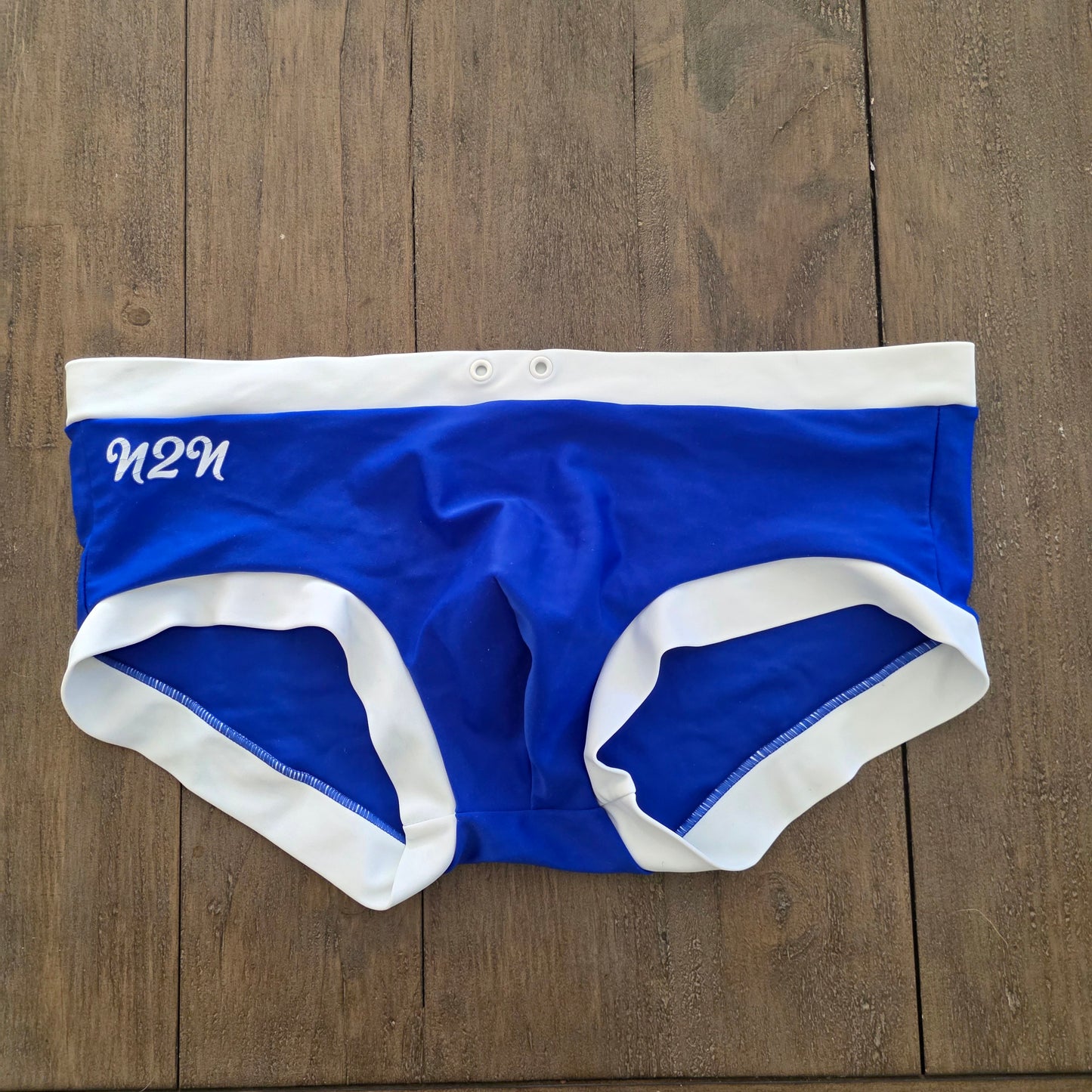N2N Bodywear 2009 Vintage VC1 L.A. Vintage Swim Brief Trunks Blue Medium