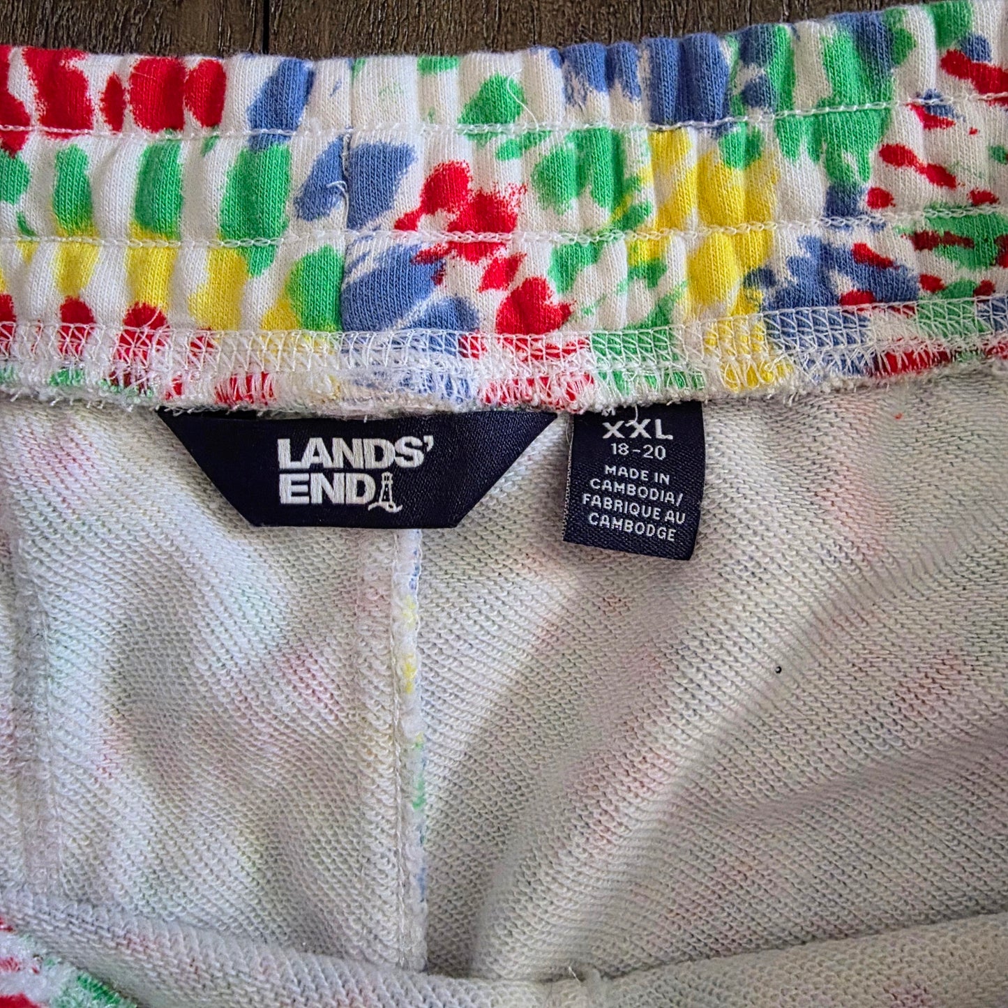Lands End Pride Tye Dye Style Sweat Shorts