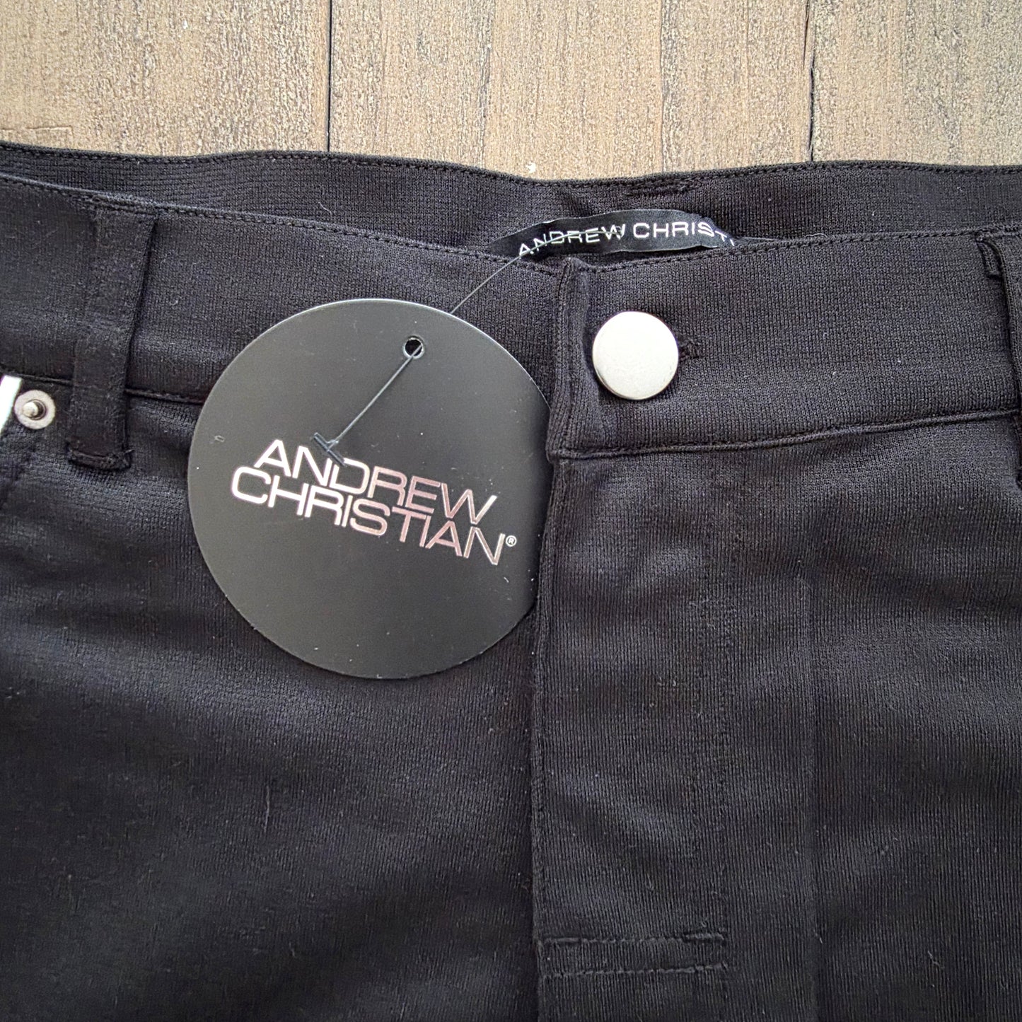 Andrew Christian 6868 Soho Skinny Stretch Jean Shorts 34" Black