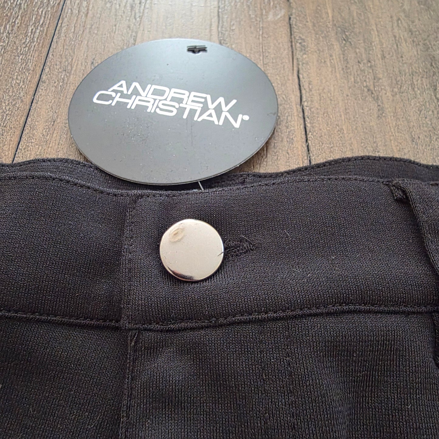 Andrew Christian 6868 Soho Skinny Stretch Jean Shorts 30" Black