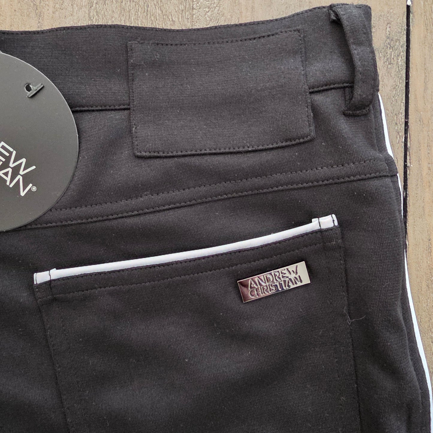 Andrew Christian 6868 Soho Skinny Stretch Jean Shorts 30" Black