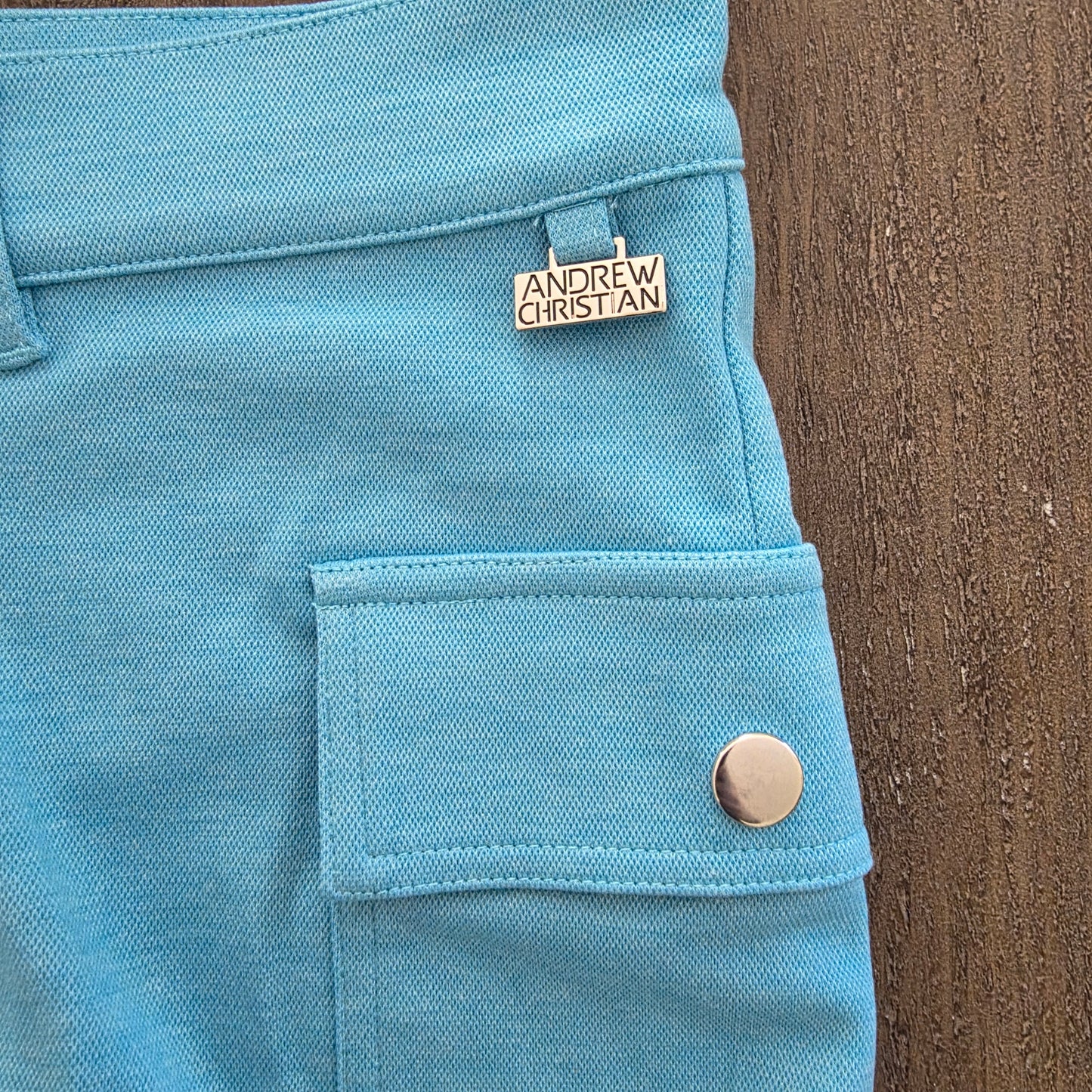 Andrew Christian 6890 Skinny Stretch Jean Shorts Blue 32"