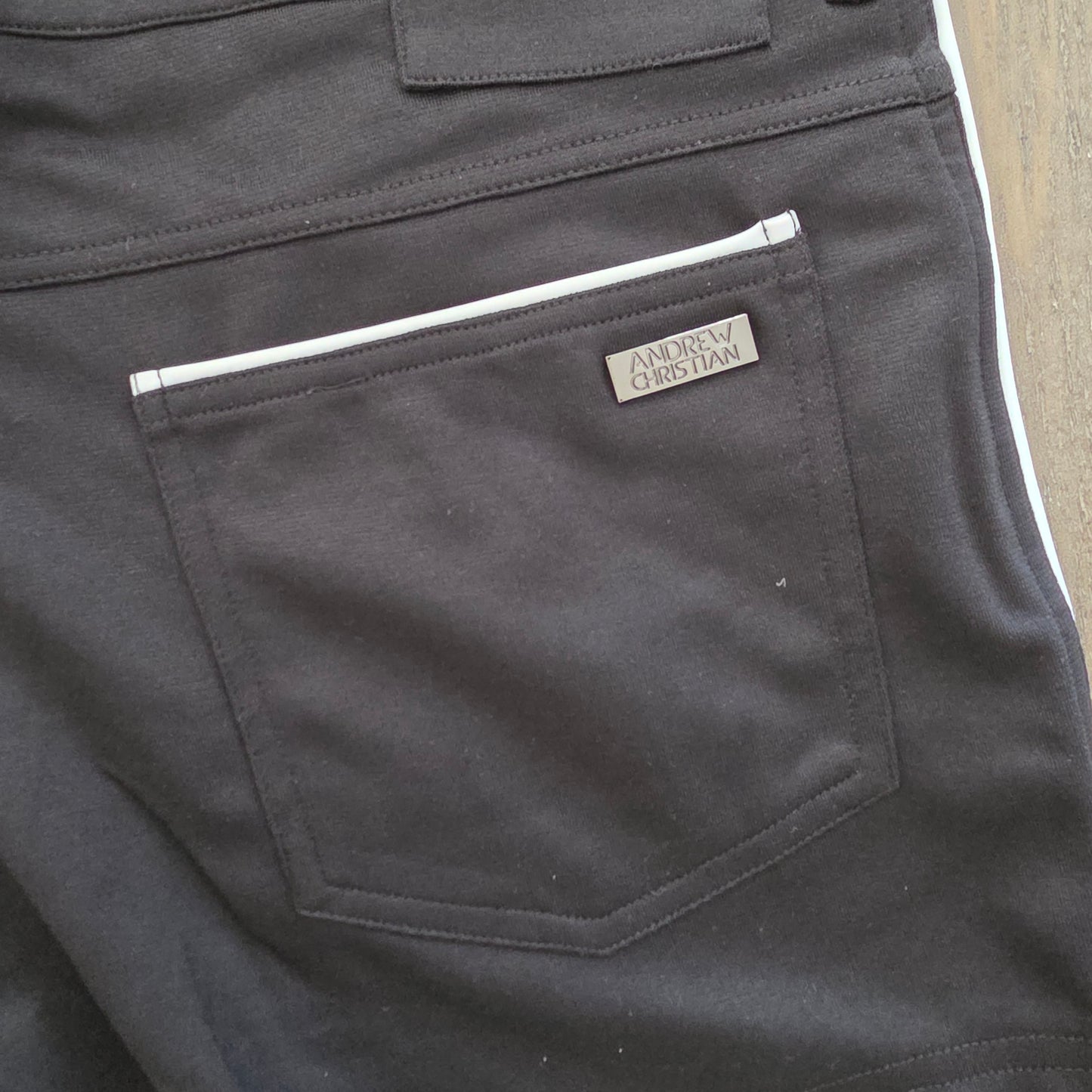 Andrew Christian 6868 Soho Skinny Stretch Jean Shorts 34" Black