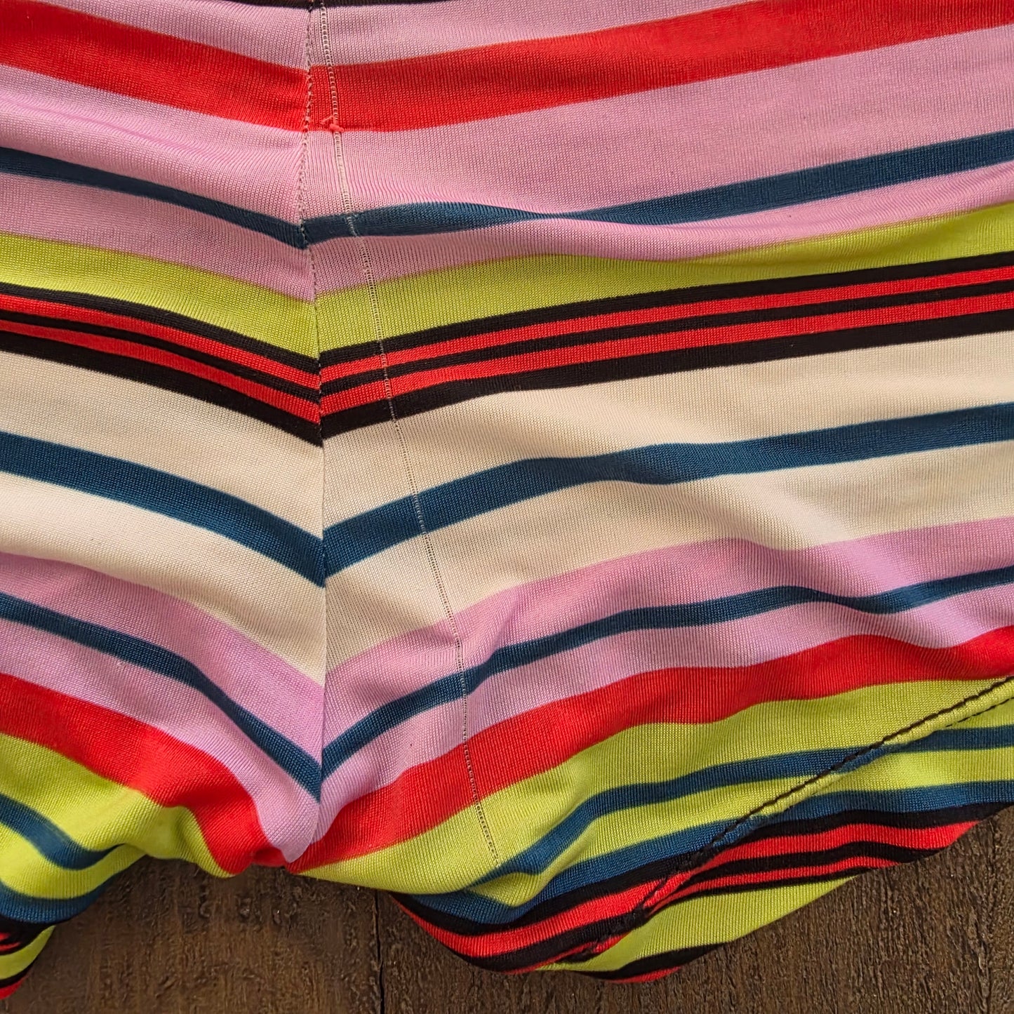 N2N Bodywear Vintage Swim Trunks Pinl Stripes XL