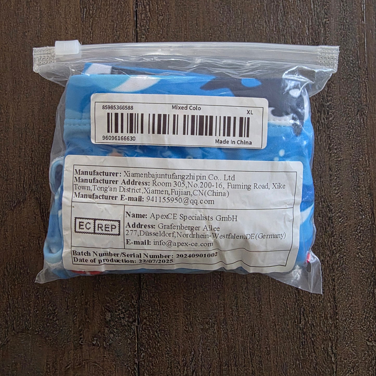 Men's Swim Bikini Briefs Cute Whales, Sharks, and Fish Print Blue XL