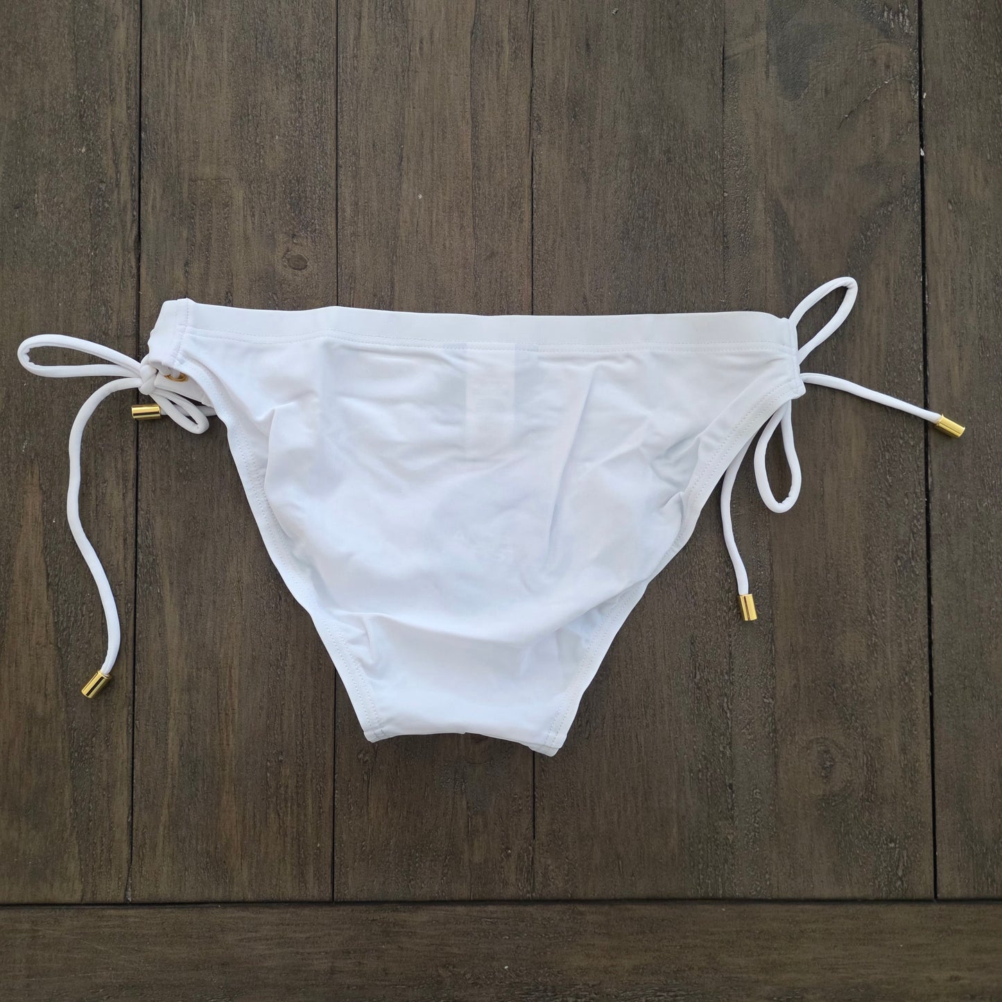 Andrew Christian 70113 Side Lace Swim Bikini Turquoise White Medium