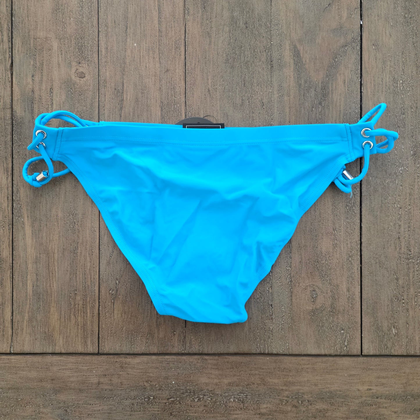 Andrew Christian 70113 Side Lace Swim Bikini Turquoise Blue Medium