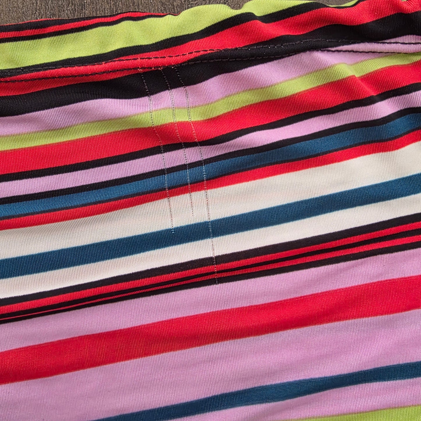 N2N Bodywear Vintage Swim Trunks Pinl Stripes XL