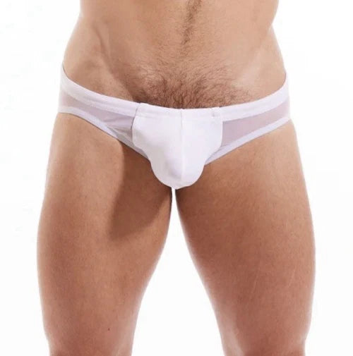 N2N Bodywear PX60 Pride X Sports Mesh Swim Bikini Briefs White Large